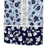 Eliza J NWT  Mini Dress Size 4 Lace Trim Floral Blue & White Coastal Shift NEW Photo 5