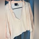Urban Outfitters Out from Under  Peach Cropped Long Sleeve Shirt size Large Photo 8