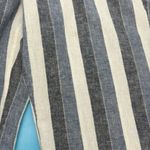 LC Lauren Conrad Lauren Conrad Linen Blend Wide Leg Cropped Pants Tan White Stripes New Womens XL Photo 7