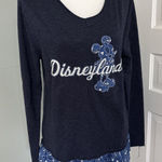 Disneyland Bandana Ruffle Hem Minnie Mouse Long Sleeve Shirt Medium Photo 0