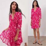 Ba&sh  Ulia Printed Wrap Mini Dress (Size Extra Small) NEW Photo 1