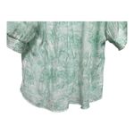 C By One Green Palm Tree Blouse Floral Tropical Rayon Vacation Resort Size Large White Photo 2