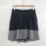 Madewell  black gray silk blend pleated skirt Photo 0