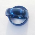 New blue tone stainless steel‎ ring size 6 Photo 2