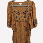 Coco + Jaimeson  Brown Boho Bohemian Short Dress Size Large Festival Hippie Photo 0