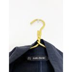 ZARA Navy Blue Cargo Trench Coat Size Medium Military Lightweight Photo 5
