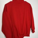 Vintage 🎄Grandma Mock Neck Ugly Christmas Crew Neck crochet Sweatshirt Red Size L Photo 4