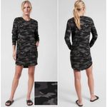 Athleta Dress Womens Sz Small Tall Black Gray Camo Long Sleeve Pullover Pockets Photo 1