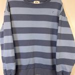 ZYIA Active blue dusty striped crewneck sweatshirt Long Sleeved Women’s XL Photo 2