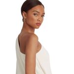 Ralph Lauren NEW L. One-Shoulder Jumpsuit in Winter Cream, Size 10 Retail $265 Photo 3
