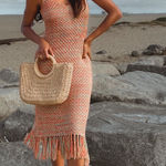 Lush Clothing Sherbet Crochet Fringe Midi  Photo 0