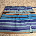 Tiger Mist  Striped Multicolor Blue Mini Skirt Swim Cover Up Women’s Size M Photo 4