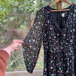 Anthropologie The Long Sleeve Somerset Romper Black Printed Size S. NEW Photo 5