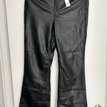 Gap Black Faux Leather Flare Pants Photo 5