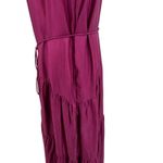 Apiece Apart Trinidad Maxi Dress Silk Long Sleeve Pink Purple Plus Size 2X Photo 8