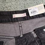 SO  Wide Leg High Rise Black Button Fly Jeans Juniors Size 9 Stretch 90s NWT Photo 6