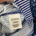 Vineyard Vines size 4 small Kentucky derby Blue lace overlay stripe dress sleeve Photo 3