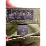 NY Khakis Nylon Capri Cargo Pant Size 14 Green Photo 3