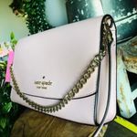 Kate Spade  New York Saffiano Crossbody Bag with Chain Strap Blush Pink NWT Photo 3
