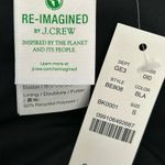 J.Crew  Black Ribbed High-Rise Cheeky Bikini Bottom NWT Size Small Photo 3