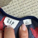 Gap  wrap Navy and Red Floral midi Dress, size large Photo 7