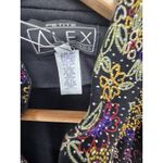 Alex Evenings 2PC Womens Floral Stretch Beaded Jacket & Tank Top Size PS Photo 2