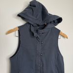 Wet Seal Y2K  Hooded Vest Jacket Juniors Medium Cotton Grayish Photo 1
