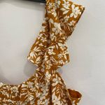 Old Navy  Cami Sundress in Mustard Yellow Floral Spring Ruffle Sleeve Smocked Photo 2