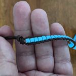 Handmade Brown and Turquoise Clover Wrap Bracelet Photo 2