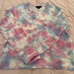Sanctuary Tie Dye Pink Blue Ombré Modal Blend Relaxed Fit Sweater, size S Photo 7