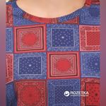 ZARA  Graphic Print Bandana Paisley T-Shirt Blue/Red Size S NEW Photo 3