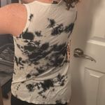 Fifteen Twenty  Black & Navy Tie Dye Asymetrical Tank Top Photo 5