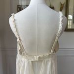 Flora Nikrooz Flora Cream Lace Accordion Pleat Built-In Bra Babydoll Nightie Camisole XL Photo 3