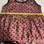 Free People  Molly Babydoll Swing Dress Zipper Back Polka Dot Red Black Women’s M Photo 8