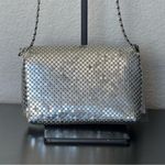 Vintage Silver Chain Mail Mesh Evening Clutch Shoulder Bag Chain Strap NWT Photo 1