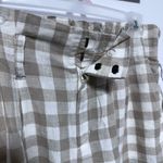 A New Day High Waist Plaid Shorts in Tan and White Photo 3
