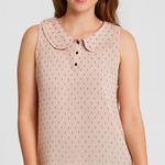 Elle ✅3-for-$12✅  Pastel Dusty Pink Peter Pan Collar Sleeveless Top Pink Large‎ Photo 0