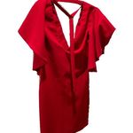 Space Style Concept Red Cut Out Ruffles Mini Dress Size 40 or US XS Photo 1