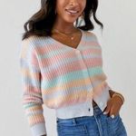 Jessica Simpson  Pastel Stripe Cardigan NWT Photo 1