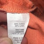 J Crew coral flat front cotton linen preppy size 4 shorts Pink Photo 3