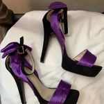 Elegant Purple and Black Women's Heels. Size 7.5 Photo 3