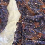 Veronica Beard Kerri Paisley Silk Ruched Mini Dress Photo 9