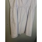 J.Crew NWT Women's Button Front Seersucker Blue White Stripe Tank Midi Dress 20 Photo 7