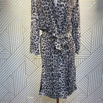 ALLSAINTS  Esme Kimono Top Leopard Printed Long Sleeve‎ Belted Tan Brown Size XS Photo 5