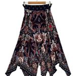 Bila Skirt Womens Medium Blue Boho Handkerchief Hem Paisley Midii Festival Gypsy Photo 0