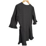 Loft Polka Dot Romper Dress Playsuit Ruffle Faux Wrap Half Sleeve Black 4P Photo 4