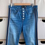 Veronica Beard  stripe high rise crop jeans Photo 3