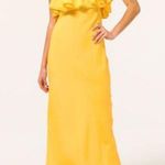 J.Crew Yellow Ruffle Silk Slip Dress Photo 7