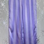 Loft  Lavender and Lilac Striped Sleepwear Set Pajamas Satin Silky XS/S Photo 4