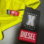 Diesel  X SAVAGE X FENTY Neon Yellow Suspender Bustier Bra in Foiled Fishnet Photo 6